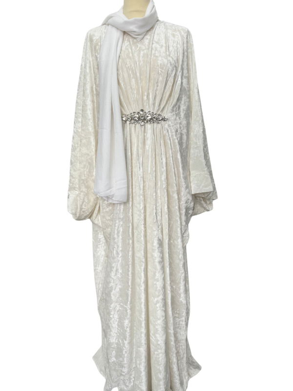 Crushed velvet butterfly/farasha style abaya