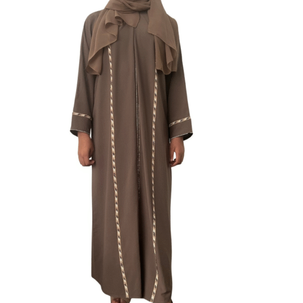 Open Zip Abaya